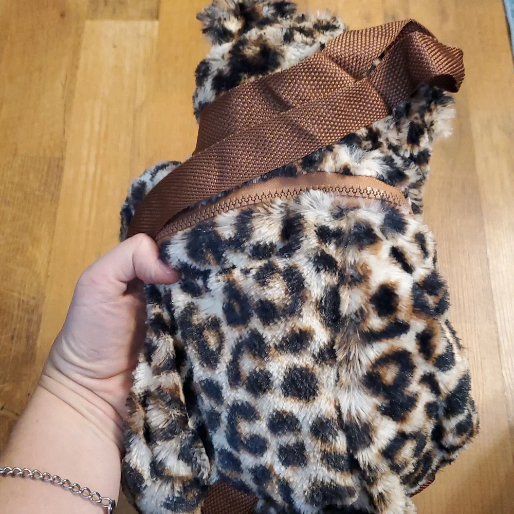 Critter Collection Leopard Print‎ Plush Backpack
